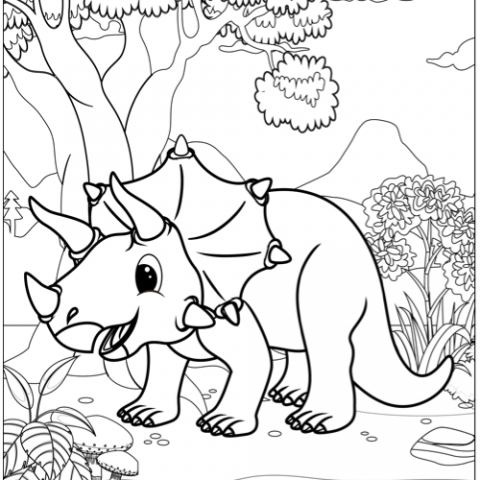 Dinosaur Say Goodnight Coloring Page Coloring Pages