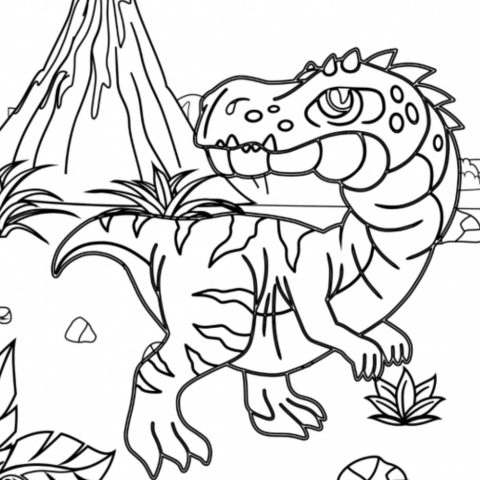 T-Rex Coloring Pages - Dinosaur Coloring Pages