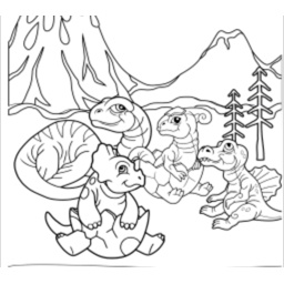 Bbay Dinosaur coloring pages