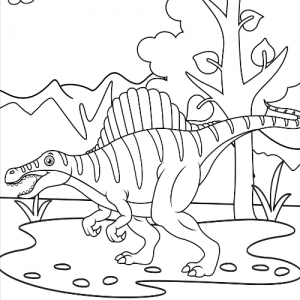 Spinsosaurus Coloring Pages