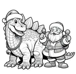stegosaurus and santa